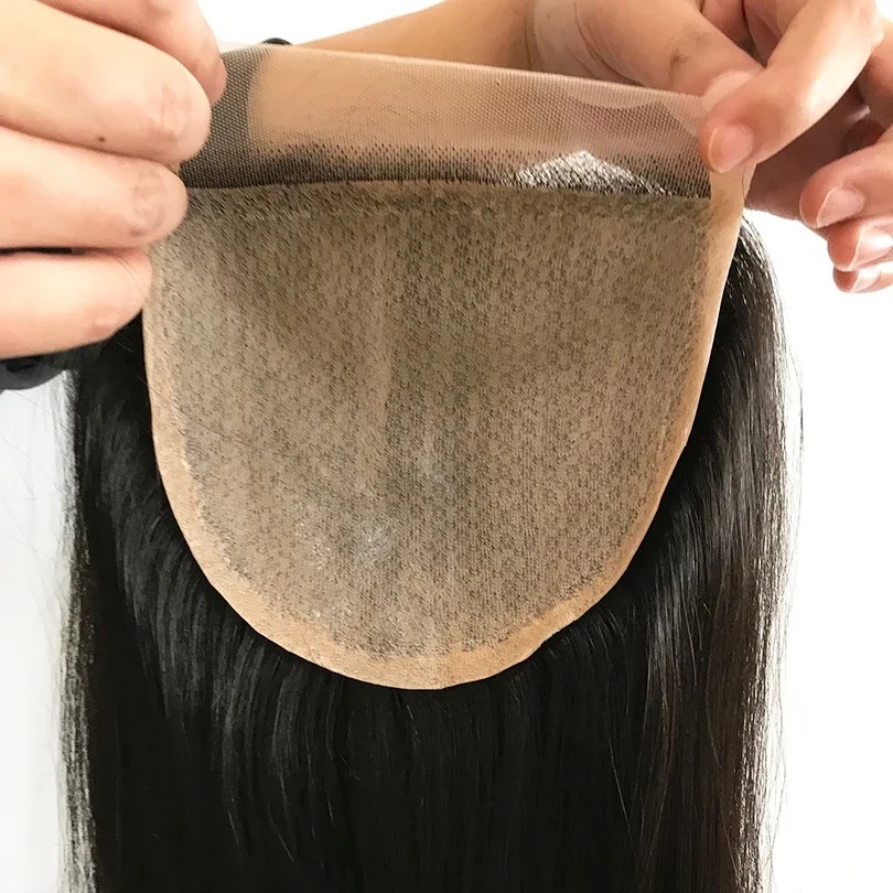 5x5 Silk Base Dantela Inchidere Par uman Remy Culoare naturala_voghion.com