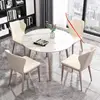 80 rock plate round table-3 chairs-cylan purple