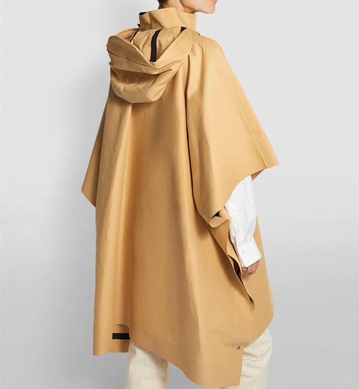 Gabardina De Algodón Con Capucha Para Mujer,Abrigo Tipo Poncho,Color Beige  - Buy De Algodón Con Capucha Gabardina Abrigo Product on Alibaba.com