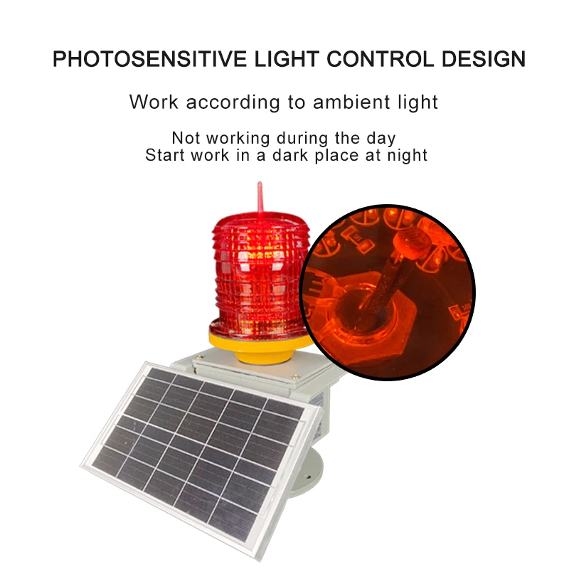 
Оповещение об опасности в форме башни на солнечных батареях для строительства летательных аппаратов, светодиодный фонарь для помех в аэропорту 