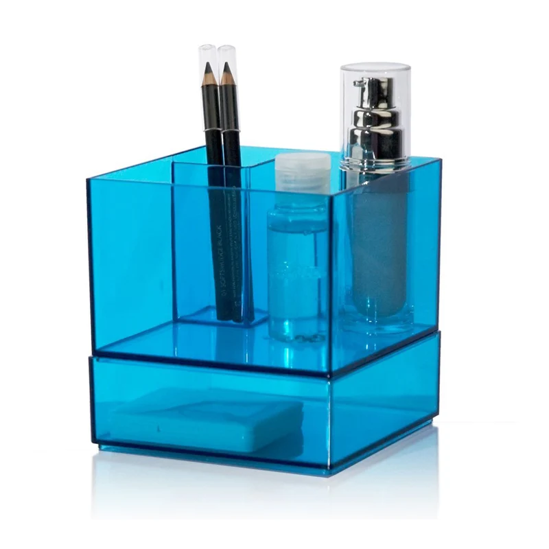 Slanted 3 Tiers Acrylic Lip Balm Display Holder Slant Back Clear Lip