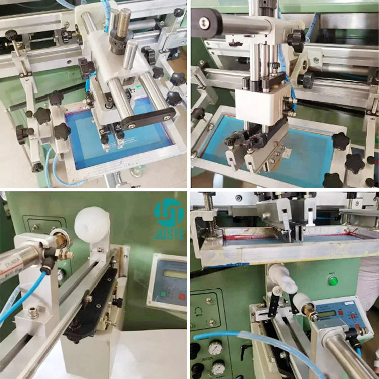 Screen Printing Machine in Guangzhou Guangdong Turntable Screen Mesh Printing Machine Maquina Cilindrica Para Serigrafia