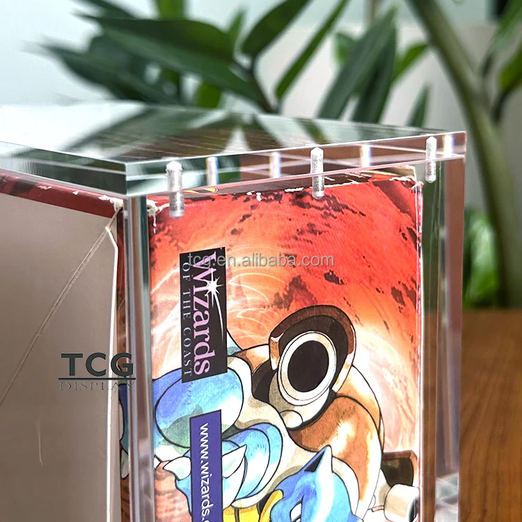 TCG Limited-time Offer Eco-Friendly Portable Detachable Acrylic Display  Case for Pokemon 1st Edition Booster Box Strong Magnetic
