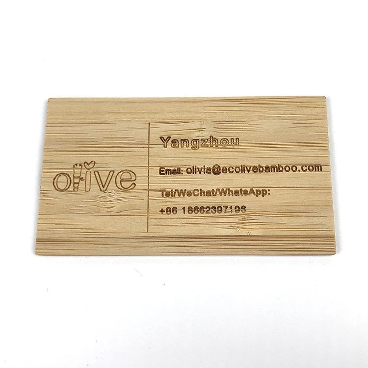 bamboo business card