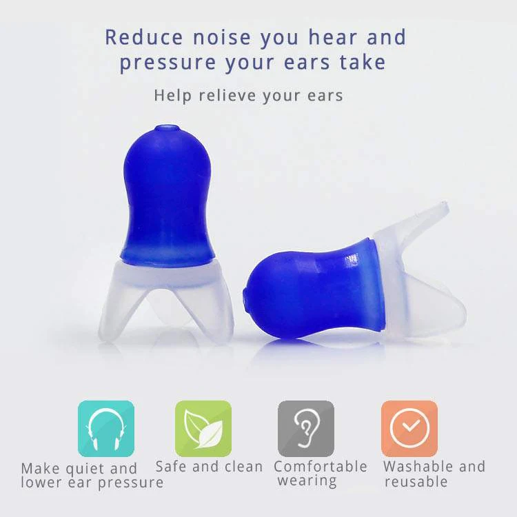Hearing Protection Flight Silicone Airplane Cancelling Pressure Ear Plugs
