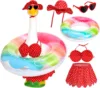 Red bikini 5-piece set