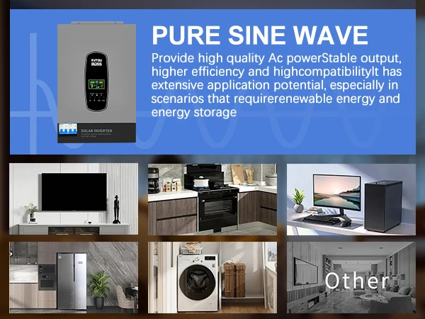Datouboss Onduleur Solaire Inverseur Hybride Solarwechselrichter mit MPPT, einphasiger 120-A-Ausgang, netzunabhängig, 48 V, 6,2 kW_voghion.com