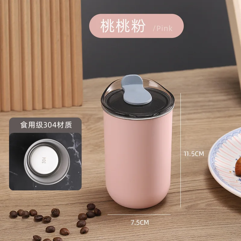 IN STOCK 350ml Outer Plastic Inner Stainless Steel Cup Double Wall Insulated Coffee Water Bullet Cup Thermos for Portable Cup