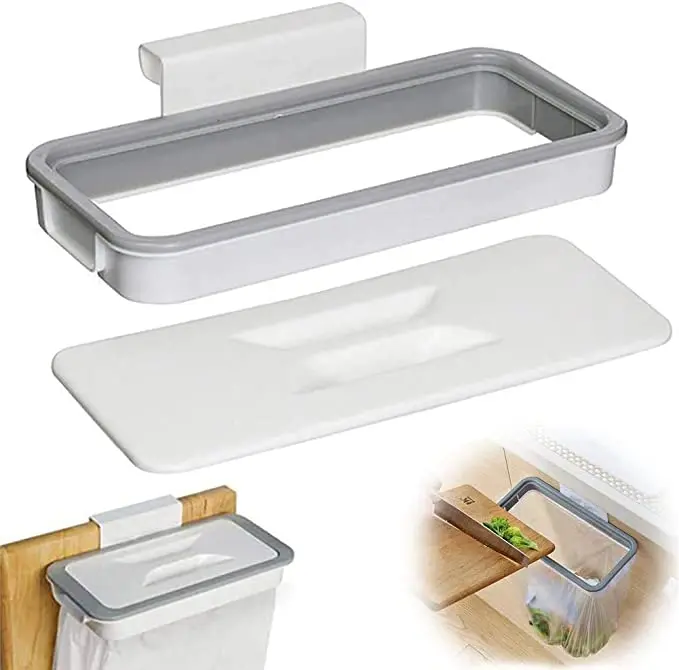 DS1422 Trash Can Bin Garbage Bags Storage Rack Hanging RV Garbage Bag Holder Kitchen Over the Cabinet Plastic Trash Bag Holder