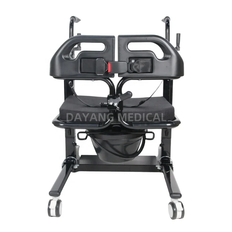 Heavy Duty Manual Patient Hoist Disabled Nursing Transfer Lift Toilet Transport Chair Commode Heavy Duty Manual Walker Rollator