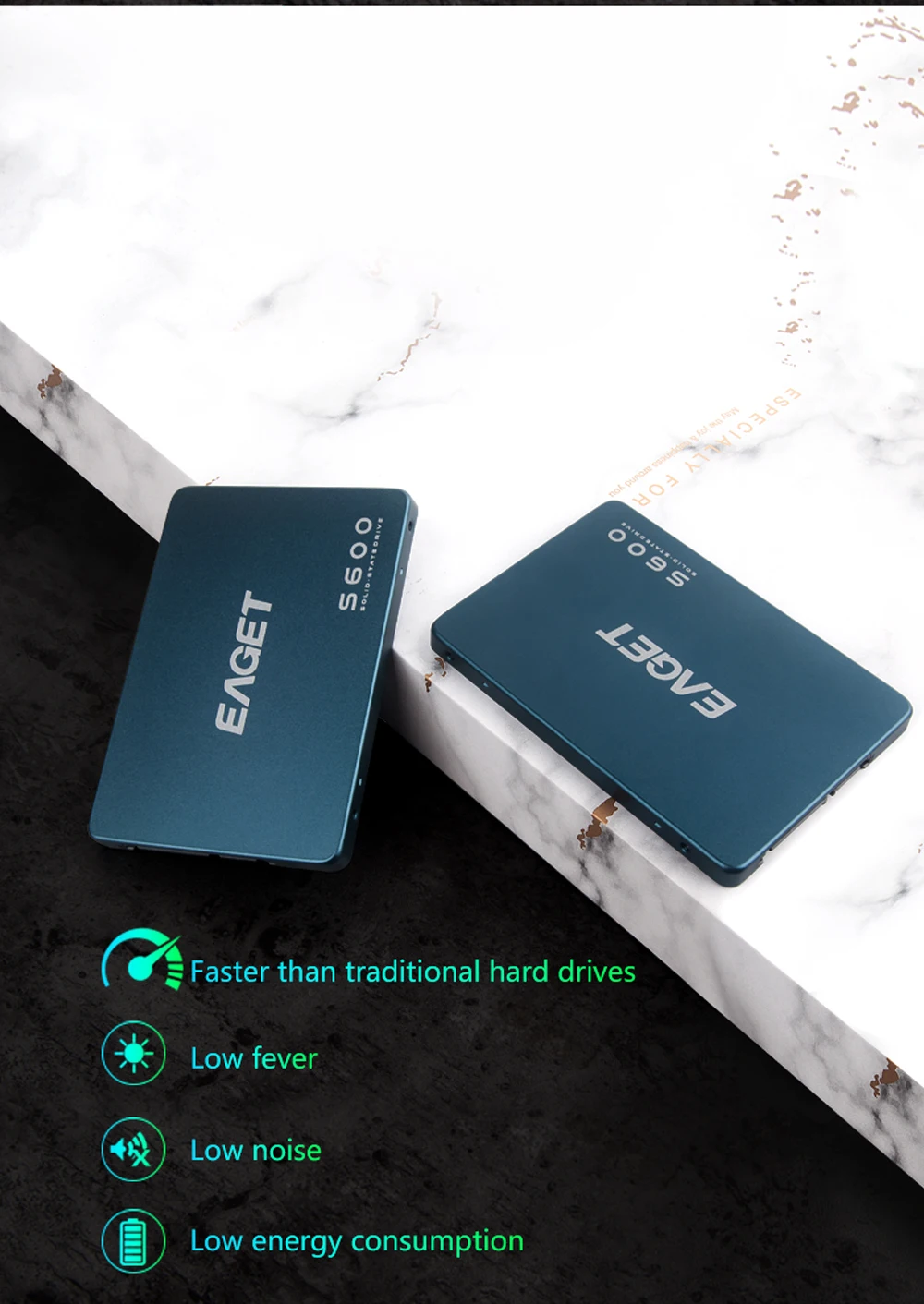 EAGET 128GB SATA3 SSD 高速書き込み・読み込み速度SSDディスク ノート
