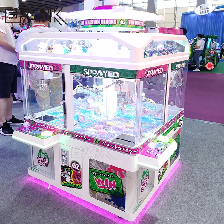 Gift Vending Machine Toy Prize Game Kids Coin Pusher 4 Players Claw Machine