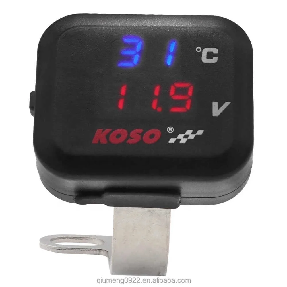 Đồng hồ Koso mini vuông 3 chức năng đo nhiệt độ, báo volt tích hợp sạc điện  thoại-INTL | Lazada.vn