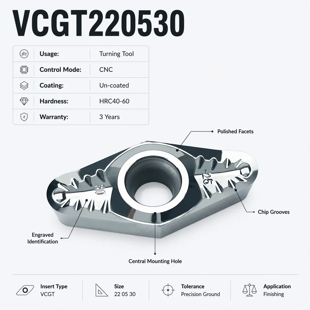 Aluminum Alloy Car Wheel Insert CNC Lathe Turning Tools R3 Carbide Milling Cutter VCGT220530 Square Shape OEM Customizable
