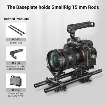 for SMALLRIG Universal 15mm Rail Support System with 15mm Rod Clamp and Quick Release Plate Camera Accessories - 2272 product image