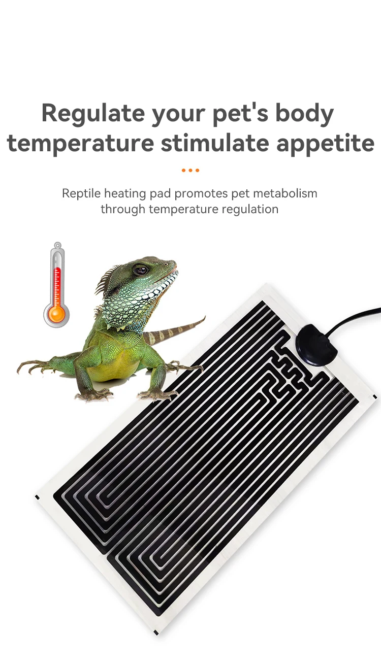 Reptile Heat Pad With Temperature Adjustment Under Tank Small Animal