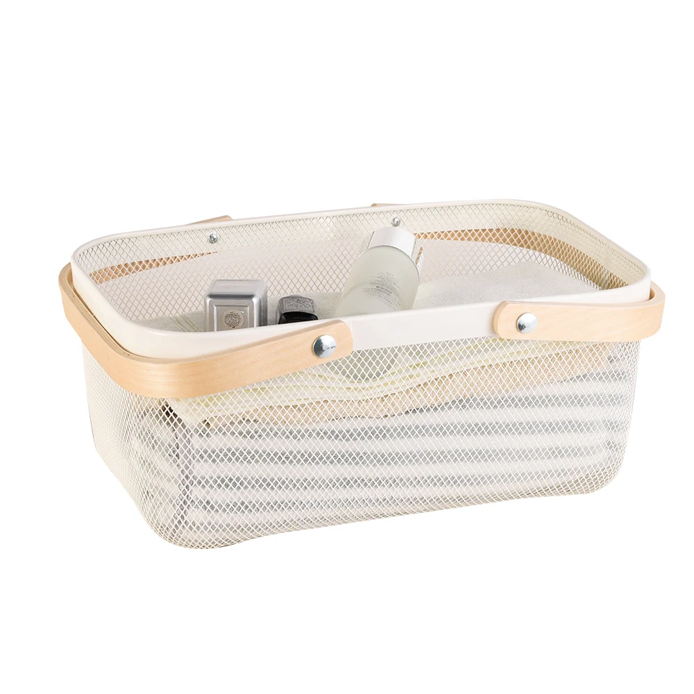 Распродажа Модная Портативная корзина для хранения фруктов и металлическая корзины из проволочной сетки