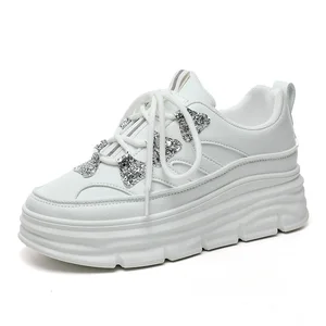 W3615 Thick-Soled Women's Loafers Height-Increasing Sports and Leisure Shoes with Sequins for Spring Summer Autumn Trends