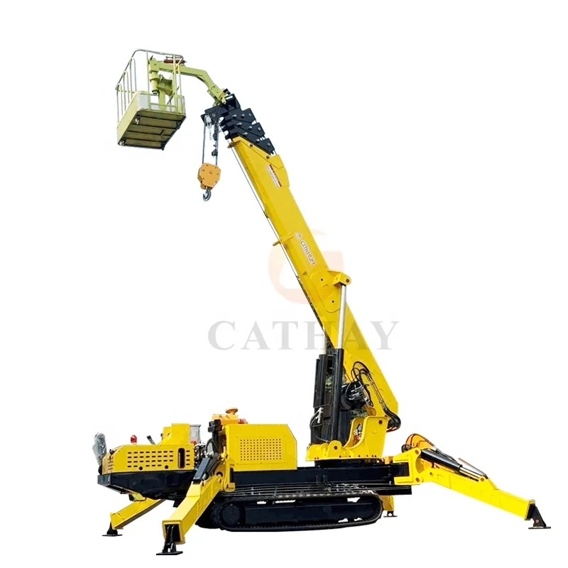 1.2T 2T 3T 5T Small High Performance Lifting Spider Machine Mobile Crane