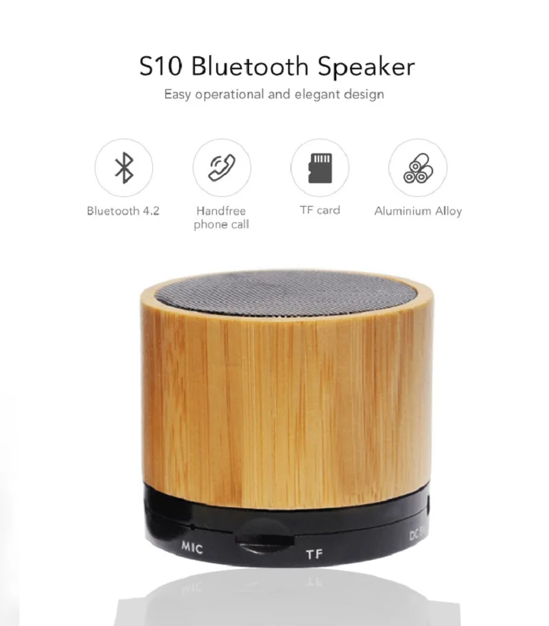 Profesional Stereo Mini Wooden Speaker Box Wireless Portable Bluetooth Speaker