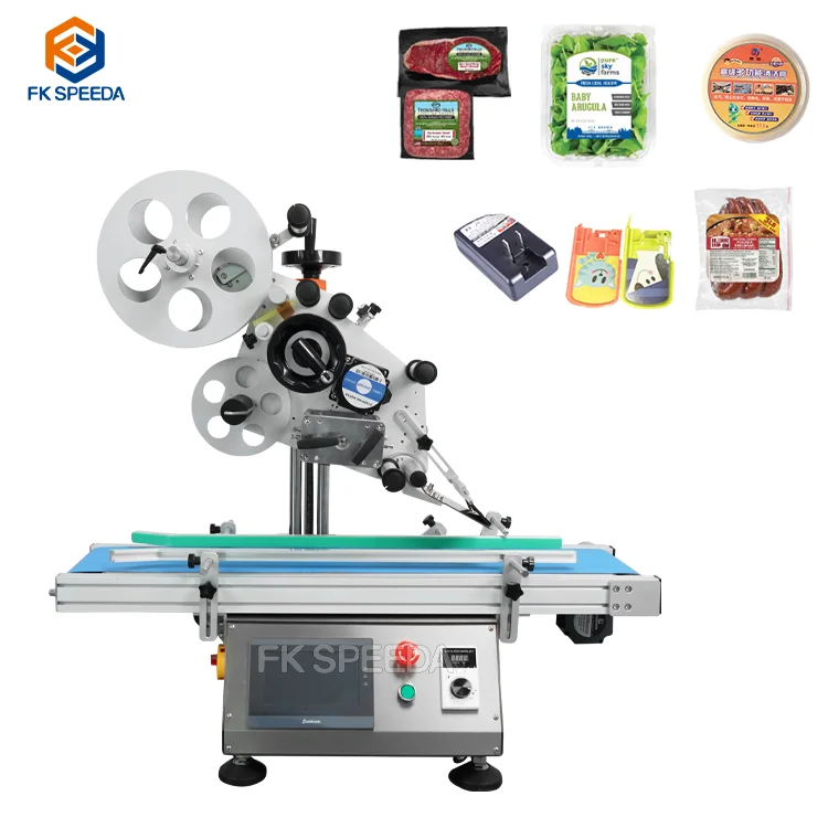 Flat Surface Sticker Labeler Machine Shipping Carton Box Labeling Machine Upside Flat Label Printing Machine