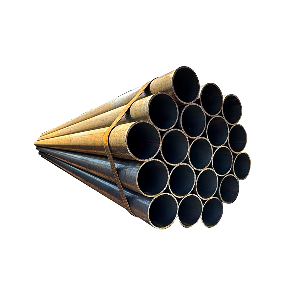 ASTM A53 S45c Hot Rolled St37  Round Black Seamless Carbon Steel Round Pipe