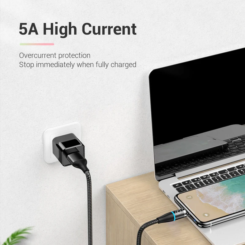 MONFONK 3 в 1 Usb-кабель Магнитный зарядный кабель 3A Быстрая зарядка USB-кабель для передачи