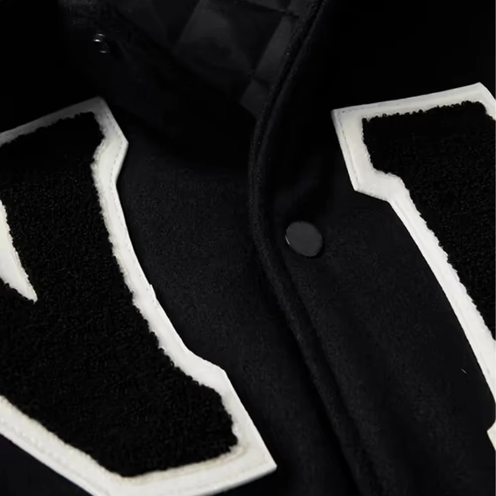 High-Quality Towel Men's Windbreaker Patch Embroidered Custom Letter Varsity Baseball Jacket For Men_voghion.com