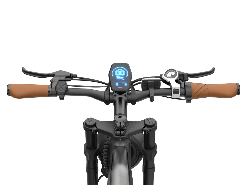 F-WHEEL M20 750W full suspension fat tire electric bike in side view