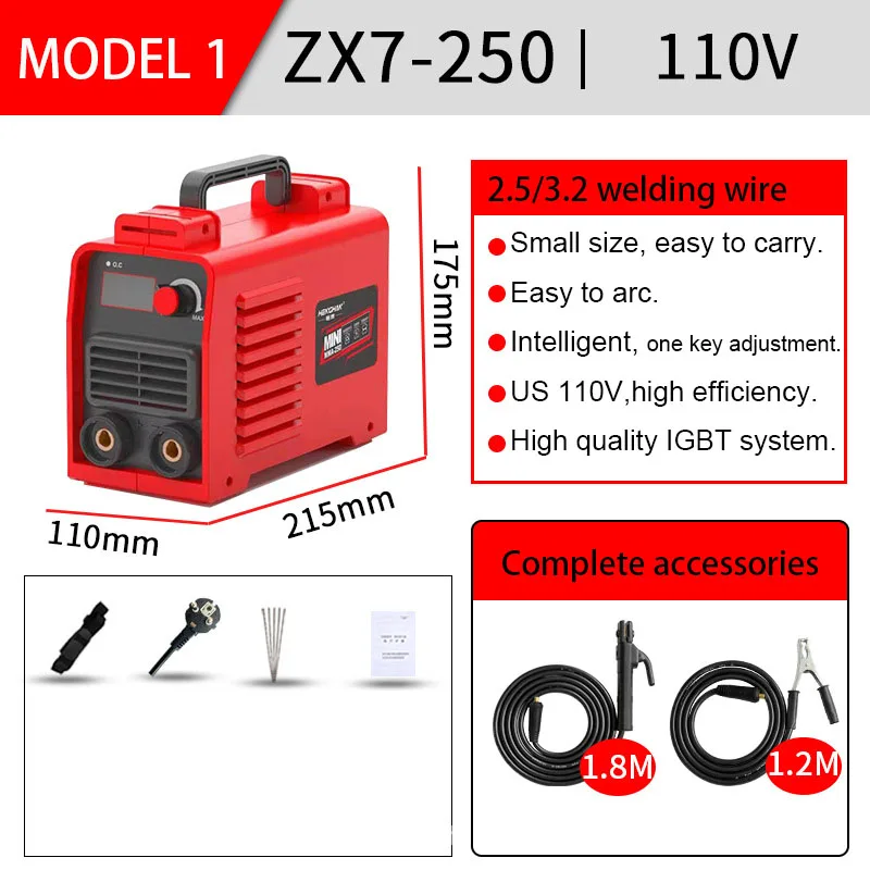 110V Portable Mini Welder - HENGHAN ZX7-250 Inverter