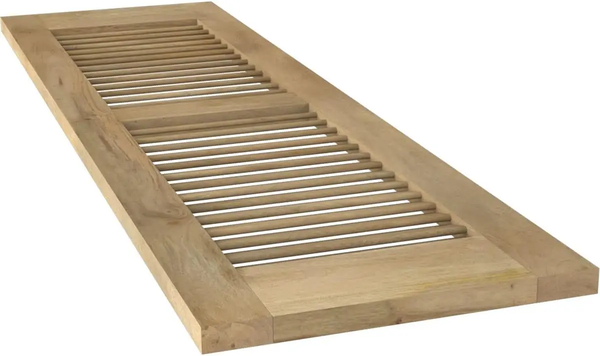 European Solid Wood Panel Shutters Frame Decorative Wall Window High Quality Louvers Frame Wooden  Outdoor Shutter
