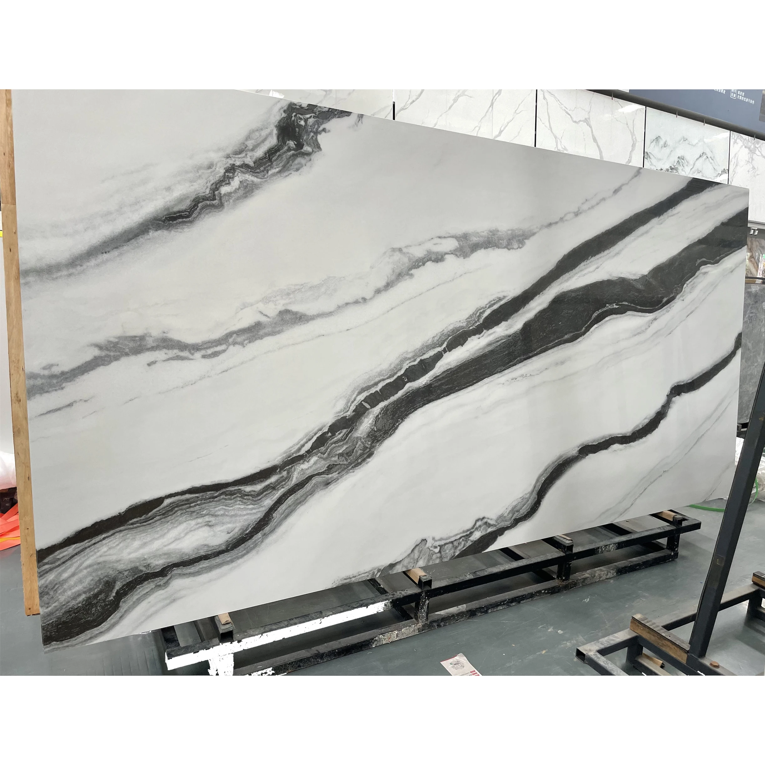 Large Format  1200 X 600  Panda Porcelain Slab  for Living Room Background Wall