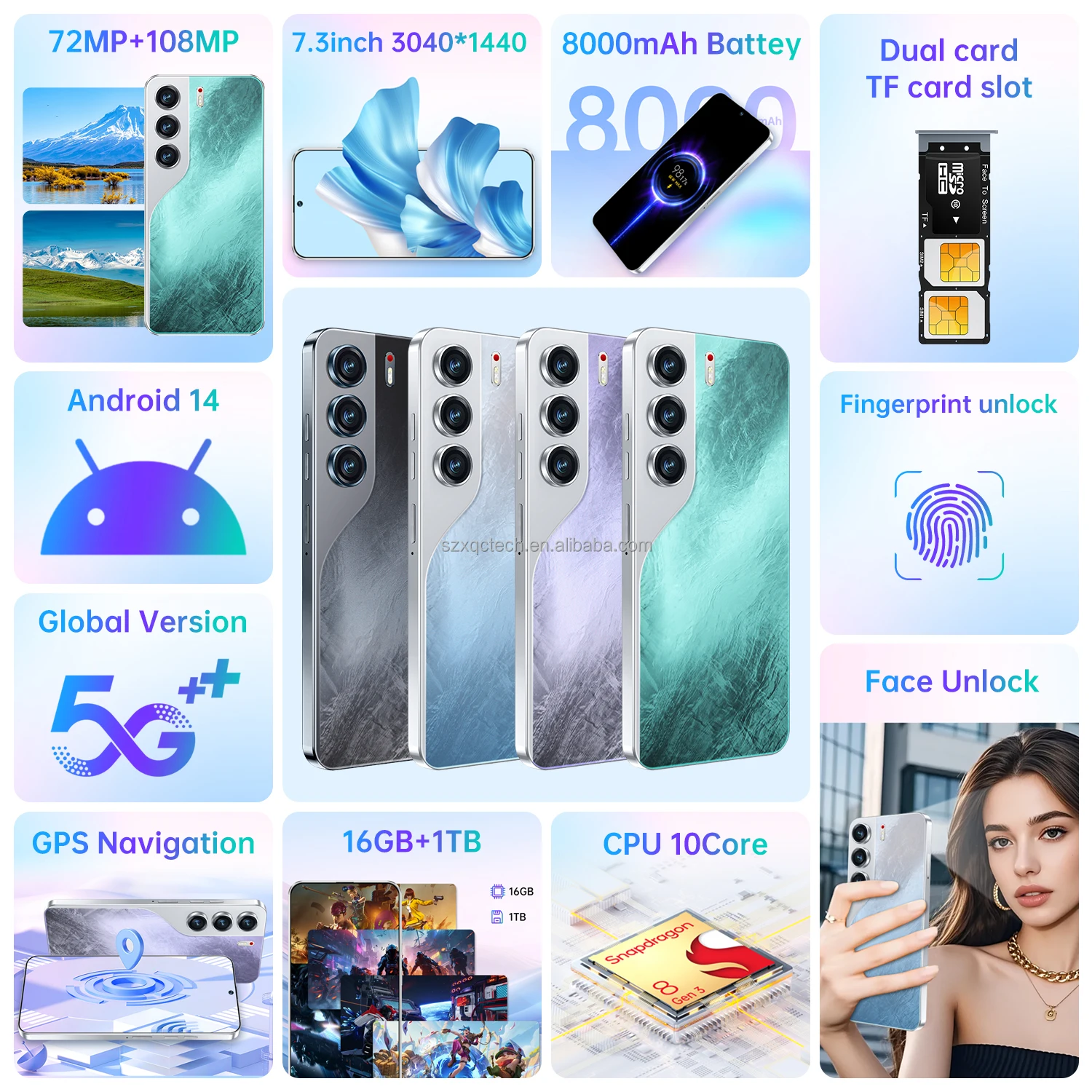 Tecno Camon 40 Pro 5G Smartphone Original Unlocked Cell Phone with Network Camera 4G/5G 6.8inch Dual Card Mobile Phone
