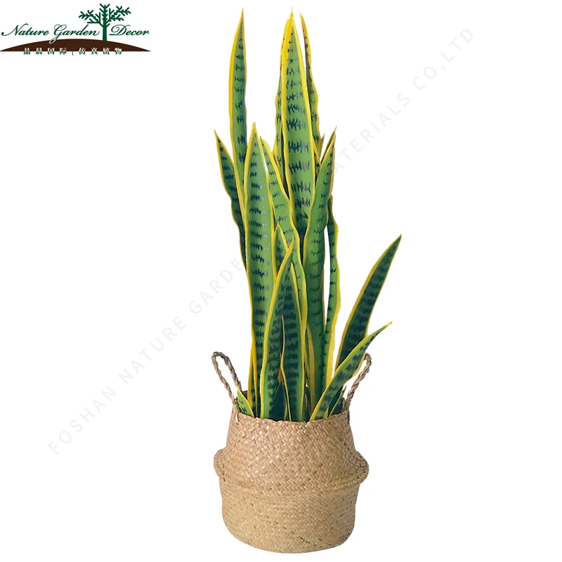 Модное змеиное дерево Sansevieria Trifasciata Prain зеленое и желтое искусственное растение бонсай