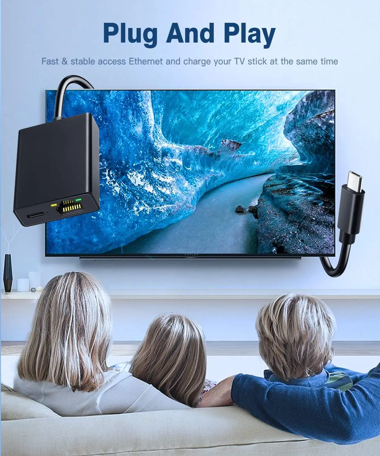 Micro USB to RJ45 Ethernet Adapter for 4K Fire Stick