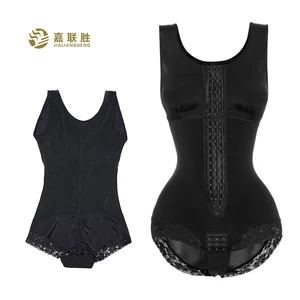 Open Crotch Fajas Colombianas Full Body Shaper for Women Corset Compression Postpartum Girdle Bodysuit Butt Lifter Shapewear