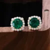 18k gold lab grown gemstone