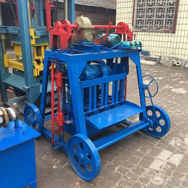 Concrete Brick Making Machine with Wheel Mobile Block Produce Line Interlocking Hollow Brick Making Machine