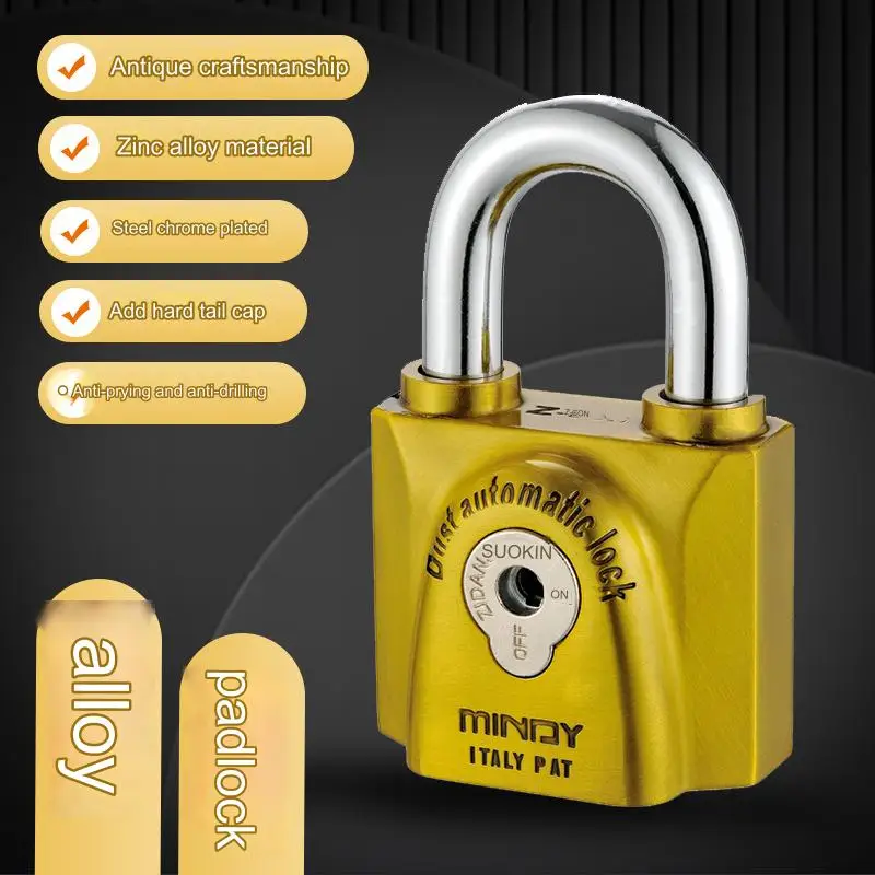 High Quality Copper Zinc Alloy Key Padlock Anti-theft Lock Key