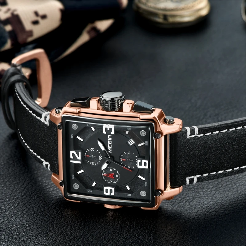 Relojes Hombre Megir 2061 Luxury Chronograph Watches