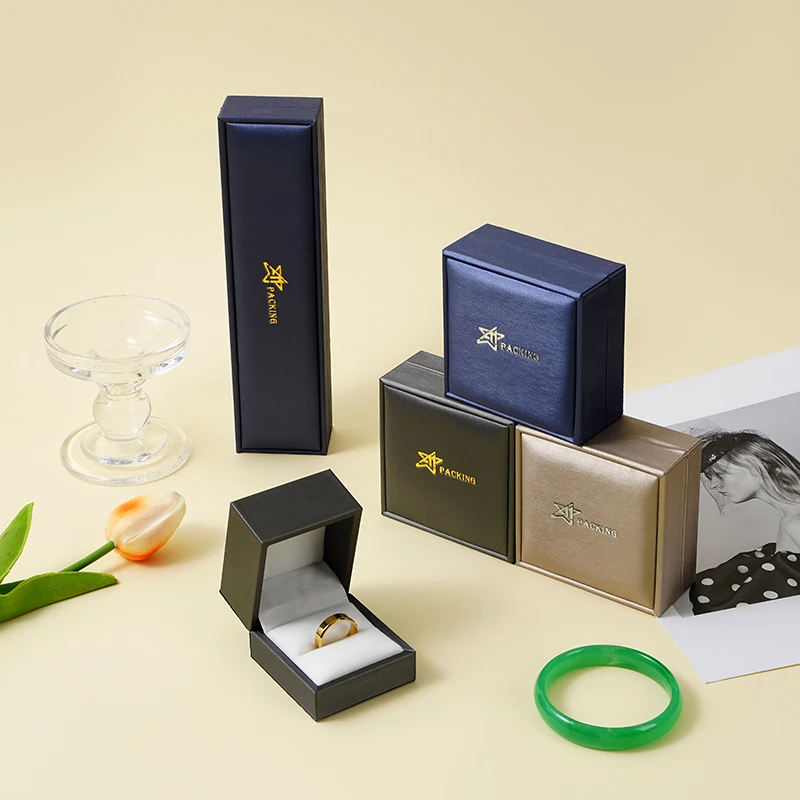 product modern luxury jewelry packaging box pu leather square buckle closure custom size for rings earrings necklaces watches wholesale-2