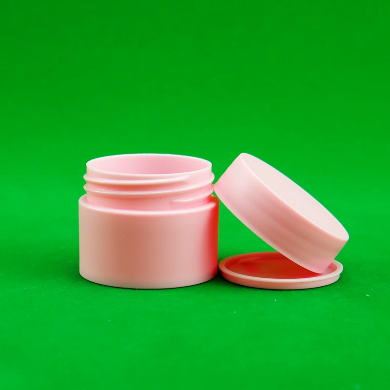 product 10g empty pink double wall round matte face cream frosted lip balm container pp cosmetic plastic jar with lid-29