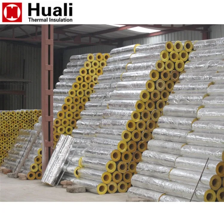 Sound Insulation Glass Wool Thermal Insulation Glasswool Pipe Insulation Glass Wool Pipe Foil Cover