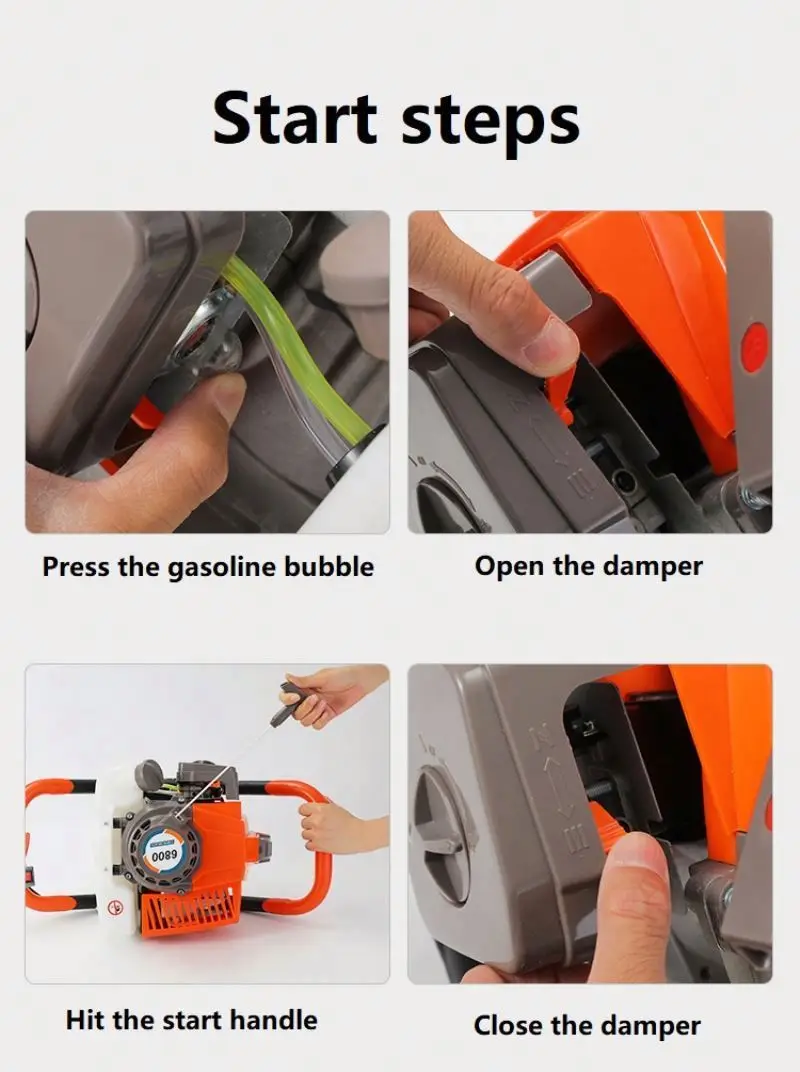 Agricultural Digging Machine Post Hole Digger Gasoline Earth Auger Drill Machine Gas Earth Auger for Sale