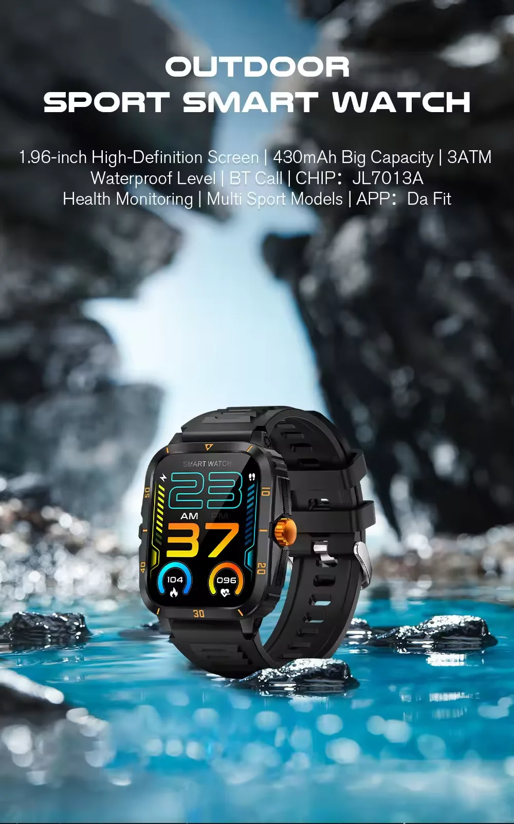 Smart Watch 2024 KT71 Ultimate Waterproof Sports Tracker