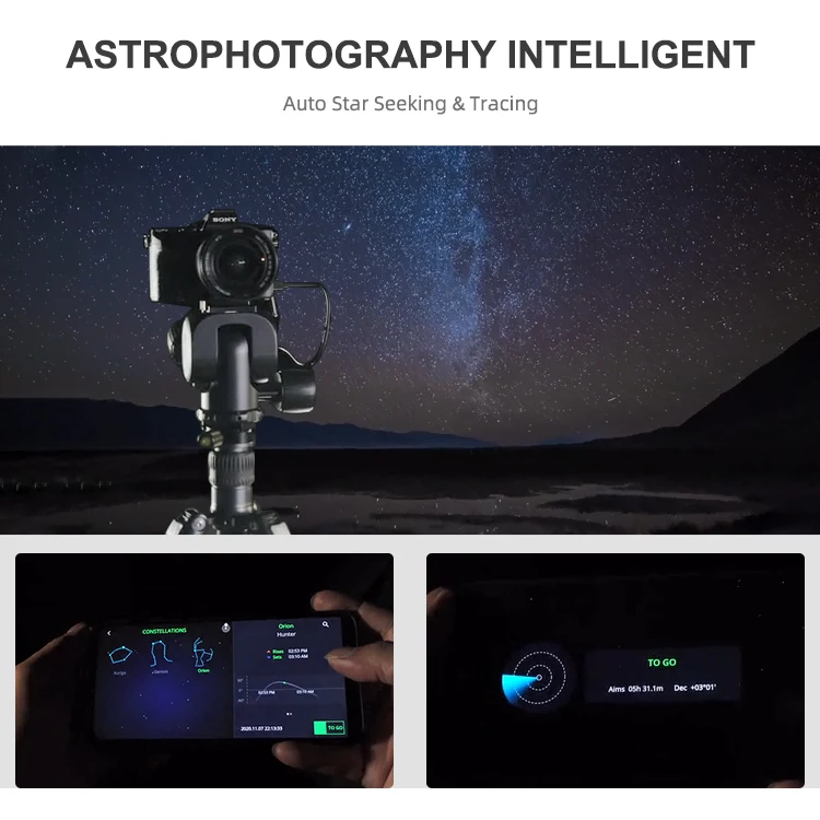 BENRO Polaris 360 Rotation Electric Panorama Head Photography Film Making Tripod Head Smart Spin Tripod Ball Head