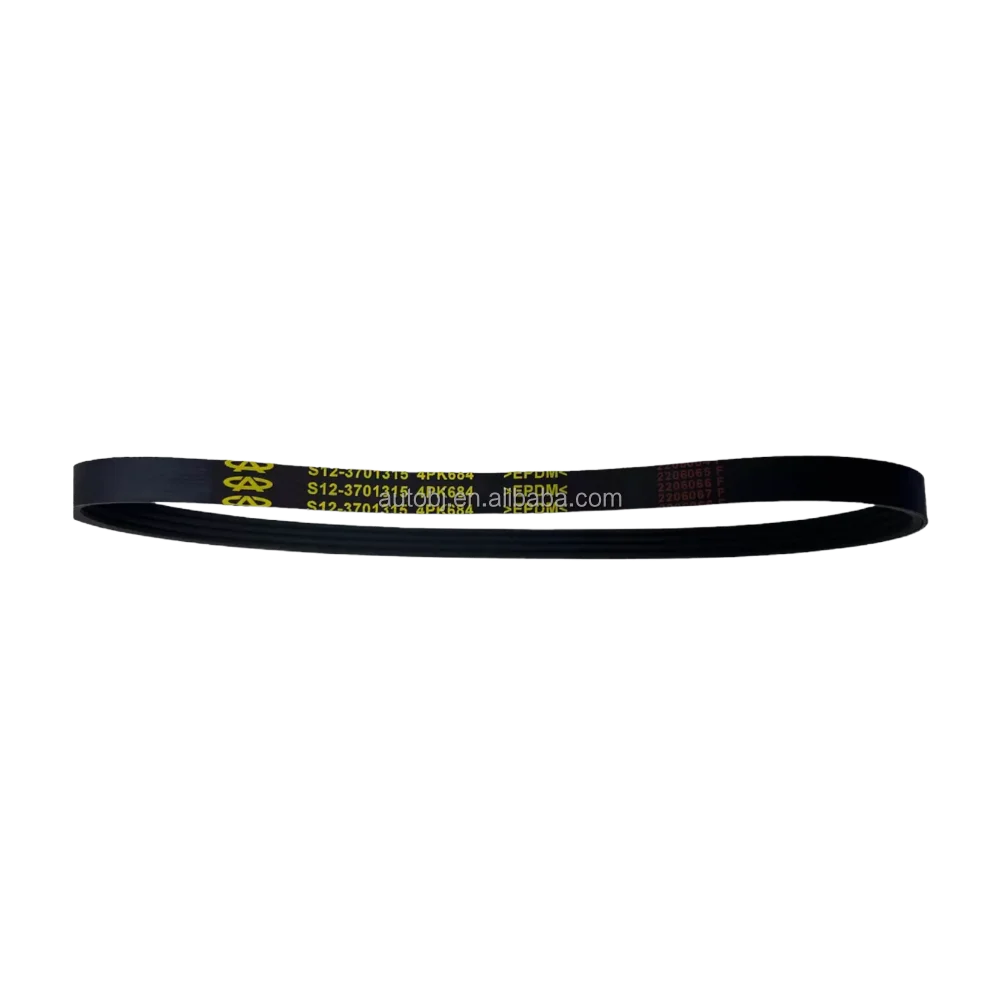 S12-3701315 rubber Ribbed V Belt Drive V Ribbed Belt For Chery 4pk684 Arauca X1 Qq6