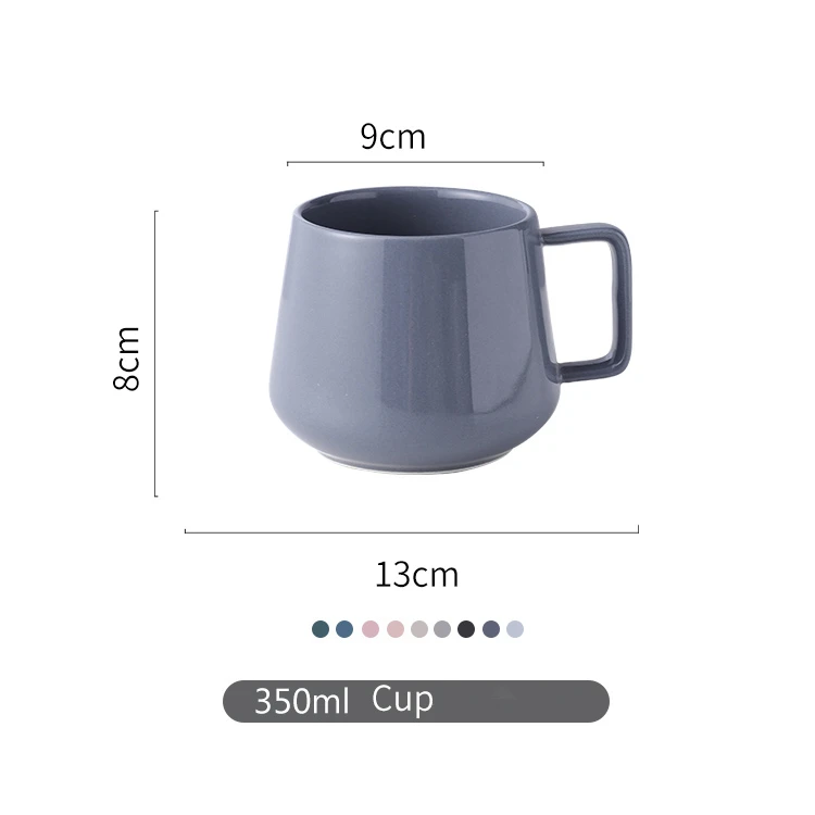 product fenn wholesale ceramic mugs custom large 350ml ceramic coffee cup glaze grey pink khaki nordic mug with handle coffee mug-56