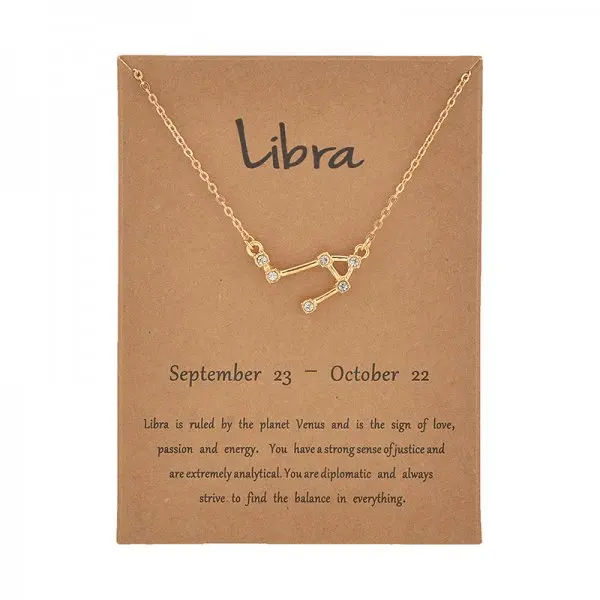 COLORFUL BLING 3-Piece Zodiac Necklace Set – Choker Style With Constellation Charm