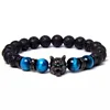 Blue tiger eye+matte black